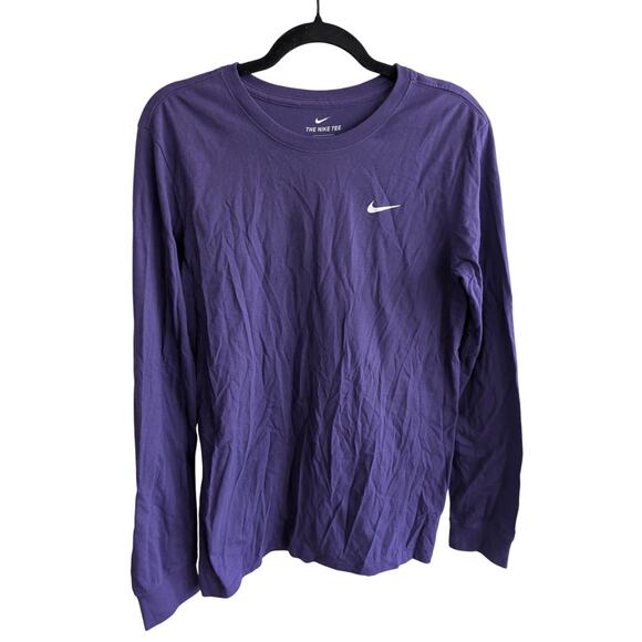 Nike Men's Team Legend Long Sleeve Tee Shirt Crew Neck Purple Size S - Picture 2 of 9